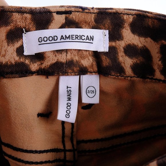 Good American Good Waist Cheetah Skinny Jeans Size 26 - Picture 5 of 6